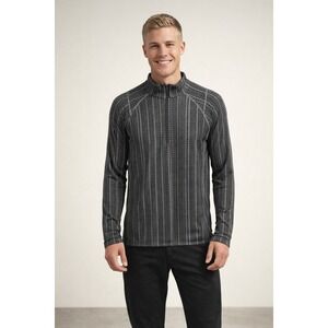 SAXX‎ Viewfinder Half-Zip Mens Medium M Gray Merino Wool Blend Base Layer